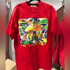 Philippines Red Tee with Colorful Graphic